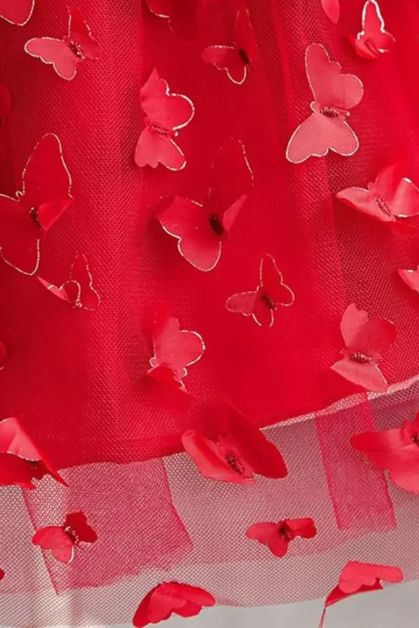 red tulle dress