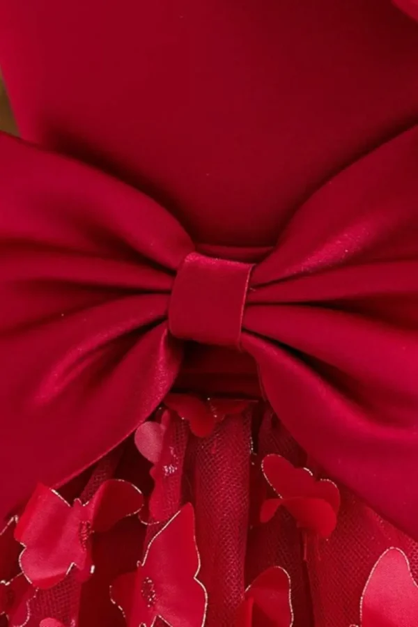 red tulle dress