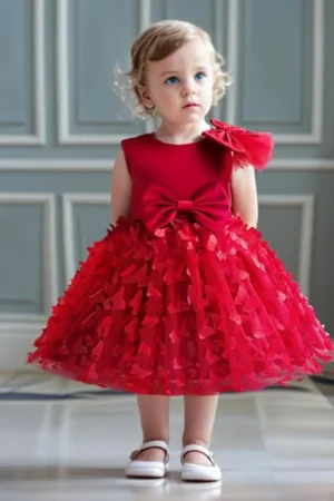 red tulle dress
