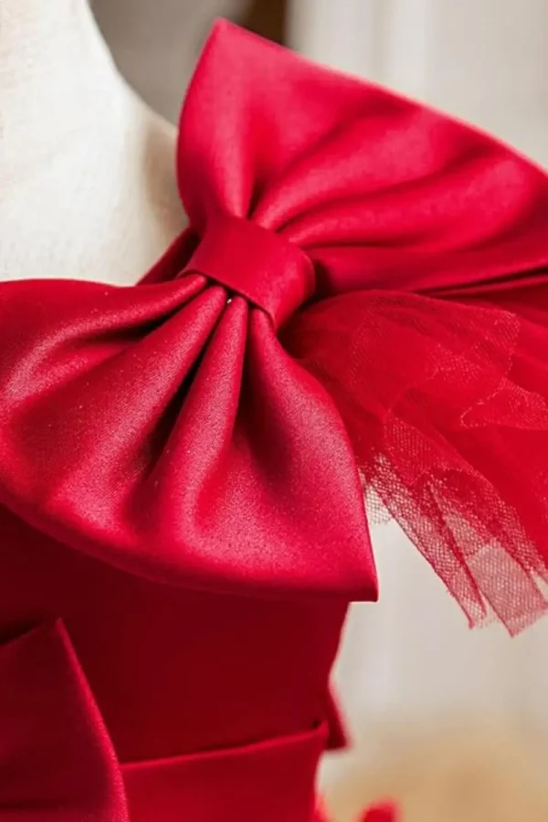 red tulle dress