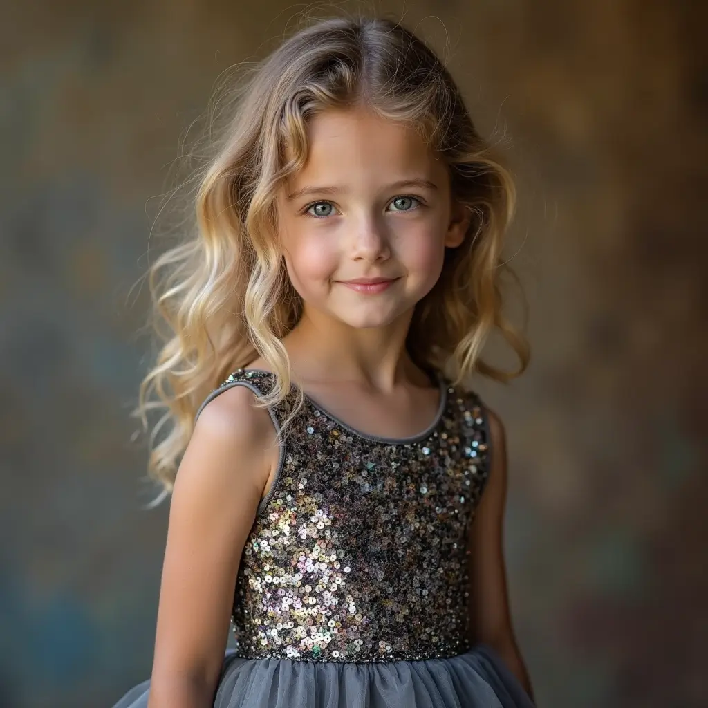 Sequin Flower Girl Dress