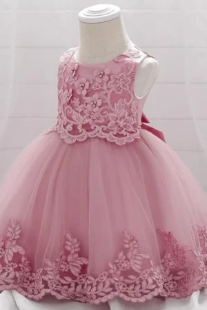 pink lace dress