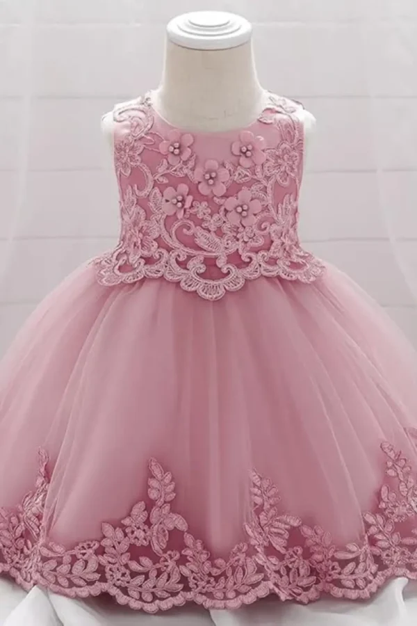 pink lace dress