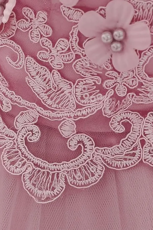 Little Girl’s Pink Lace Dress – Perfect for Parties & Special Occasions in 2025 - Image 2