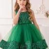 green dress