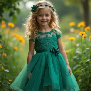 green dress