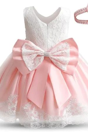 pink lace dress