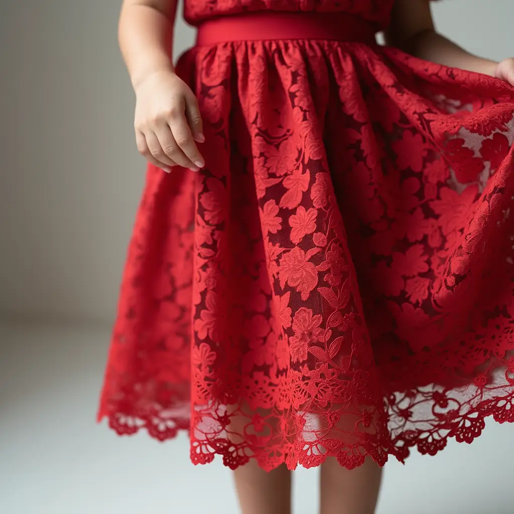 red lace dress