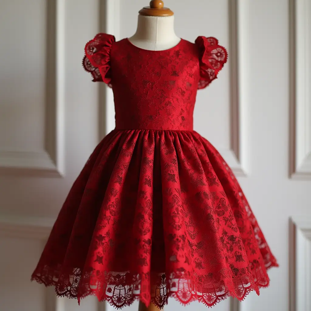 red lace dress
