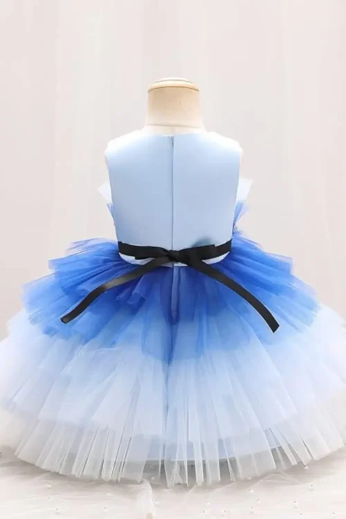 Elegant Blue Dress – Magical Princess Party Dress for Little Girls - Image 5