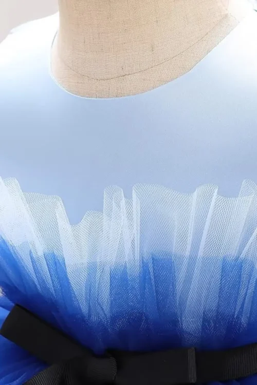 Elegant Blue Dress – Magical Princess Party Dress for Little Girls - Image 4