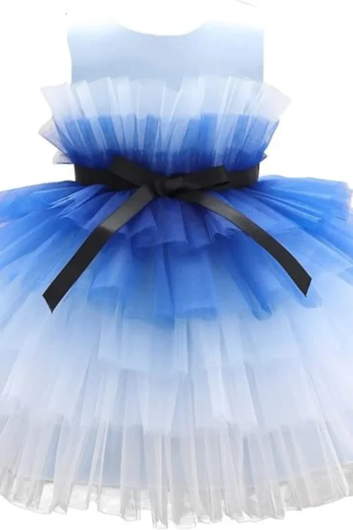 Elegant Blue Dress – Magical Princess Party Dress for Little Girls - Image 6