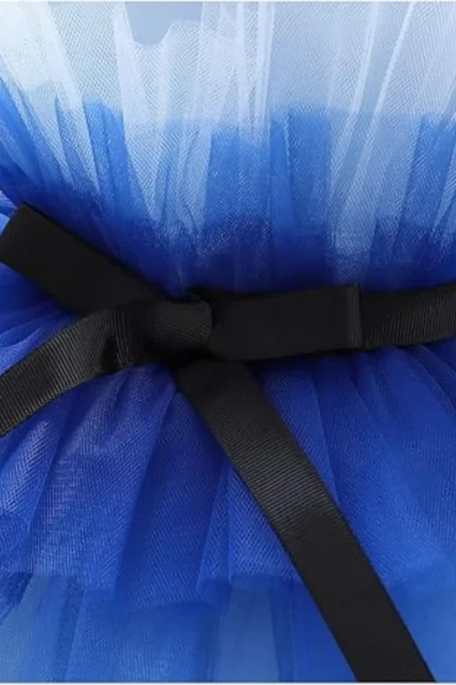 Elegant Blue Dress – Magical Princess Party Dress for Little Girls - Image 3