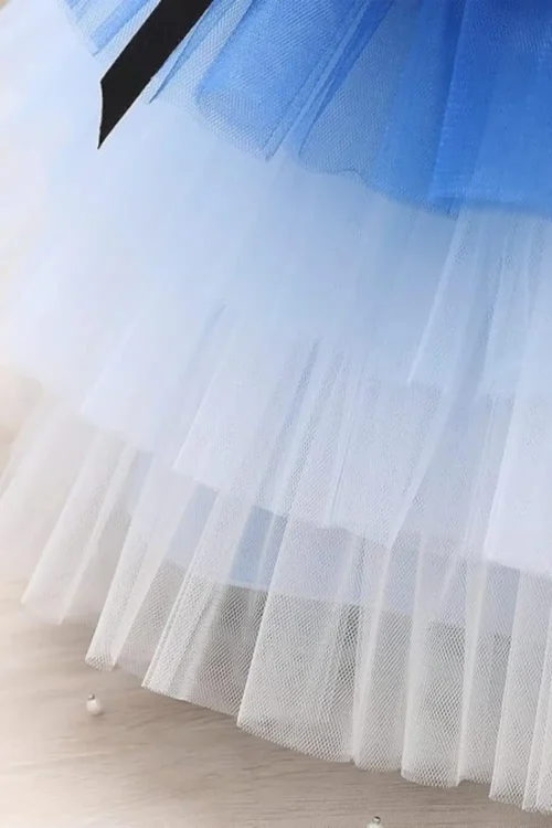Elegant Blue Dress – Magical Princess Party Dress for Little Girls - Image 2