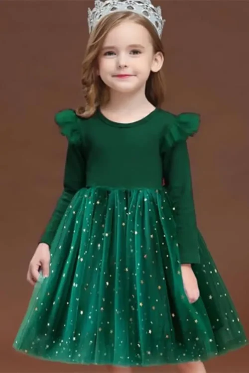 green dress