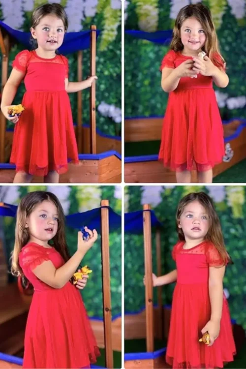 red dress