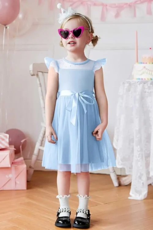blue princess dress