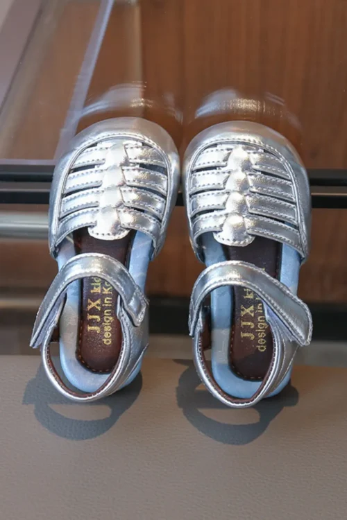 silver sandals