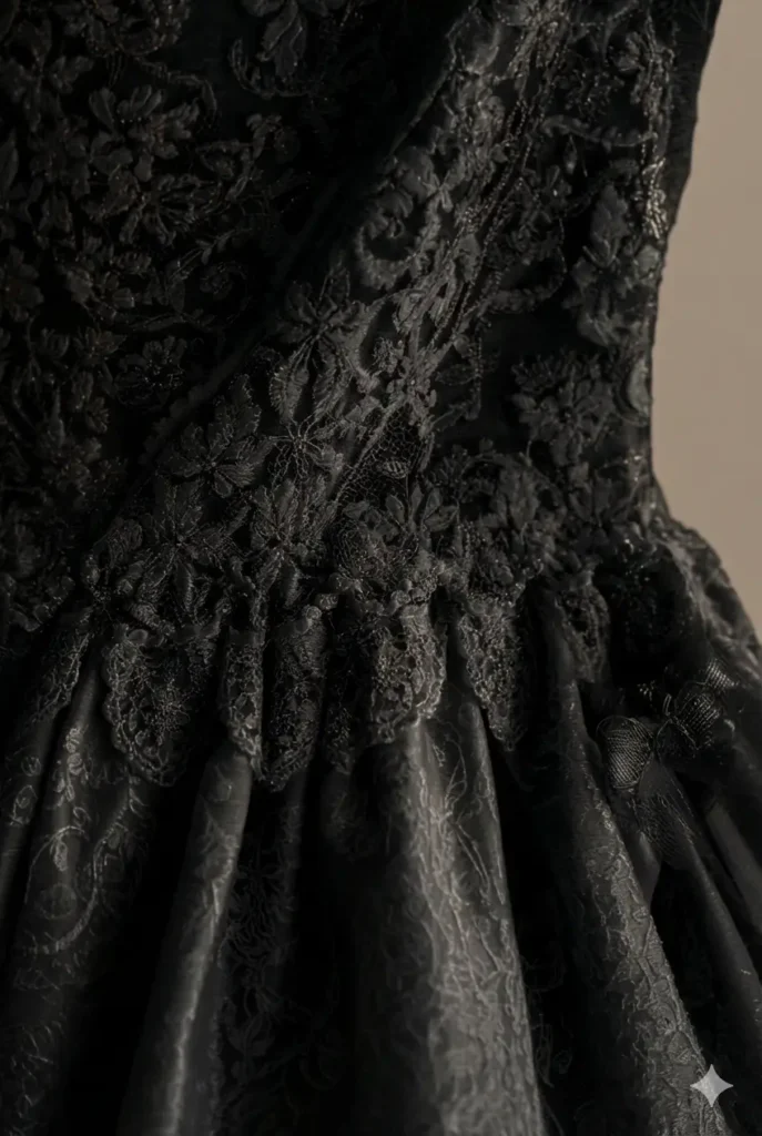 black lace dress