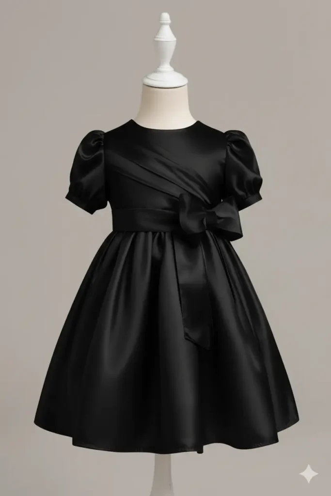 black-satin-dress