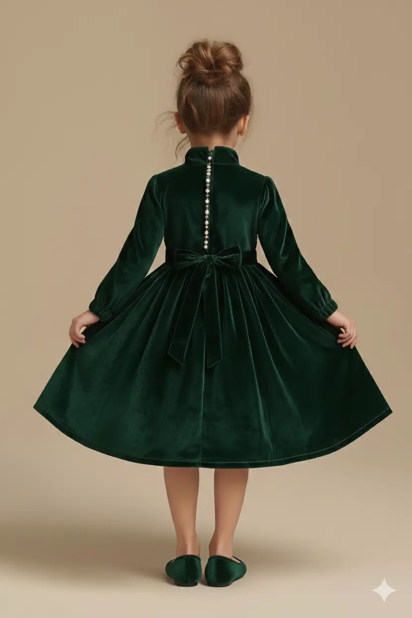 green-velvet-dress