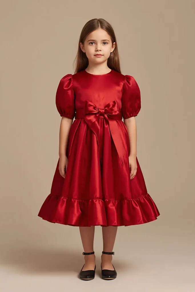 red-satin-dress