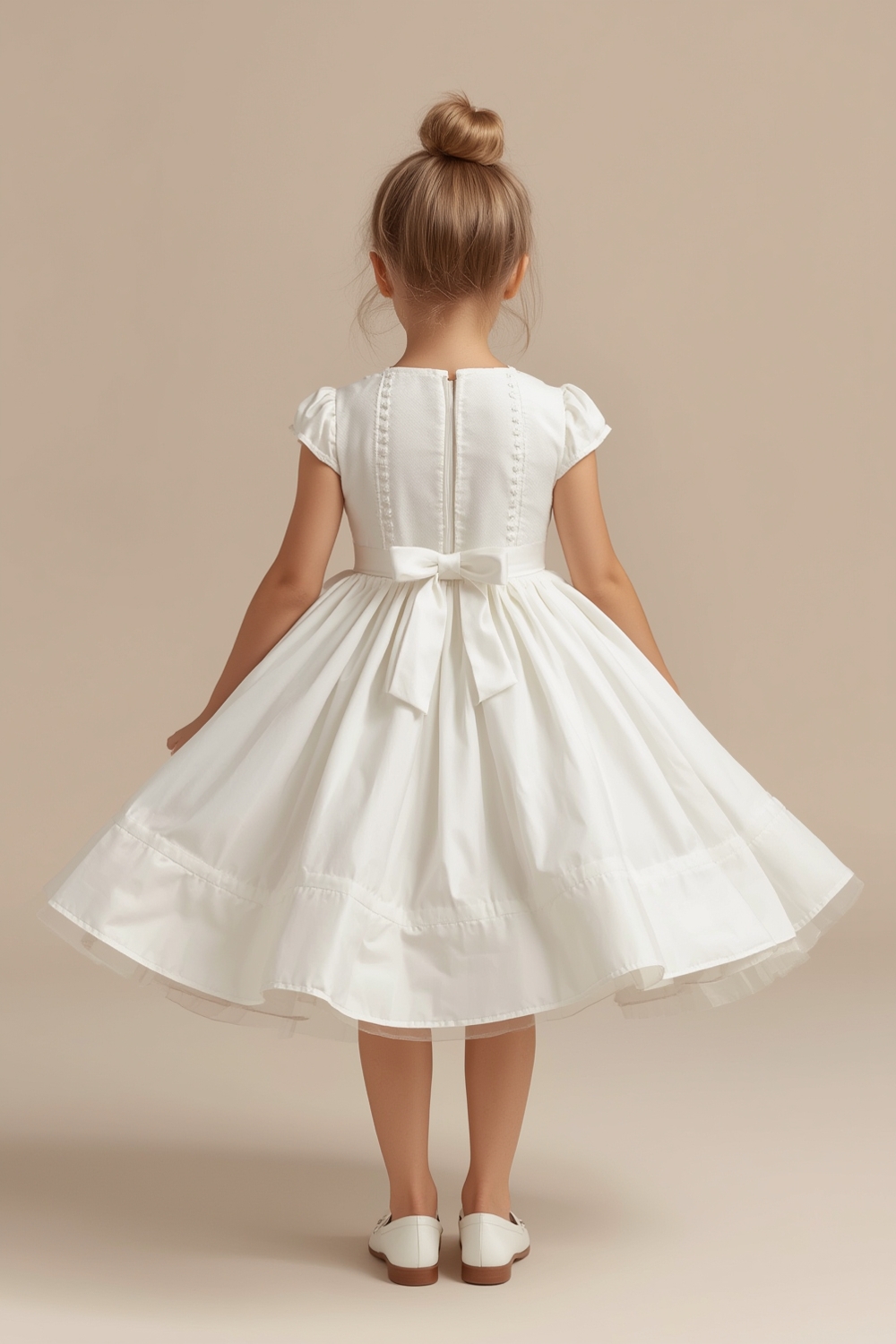 white flowy dress