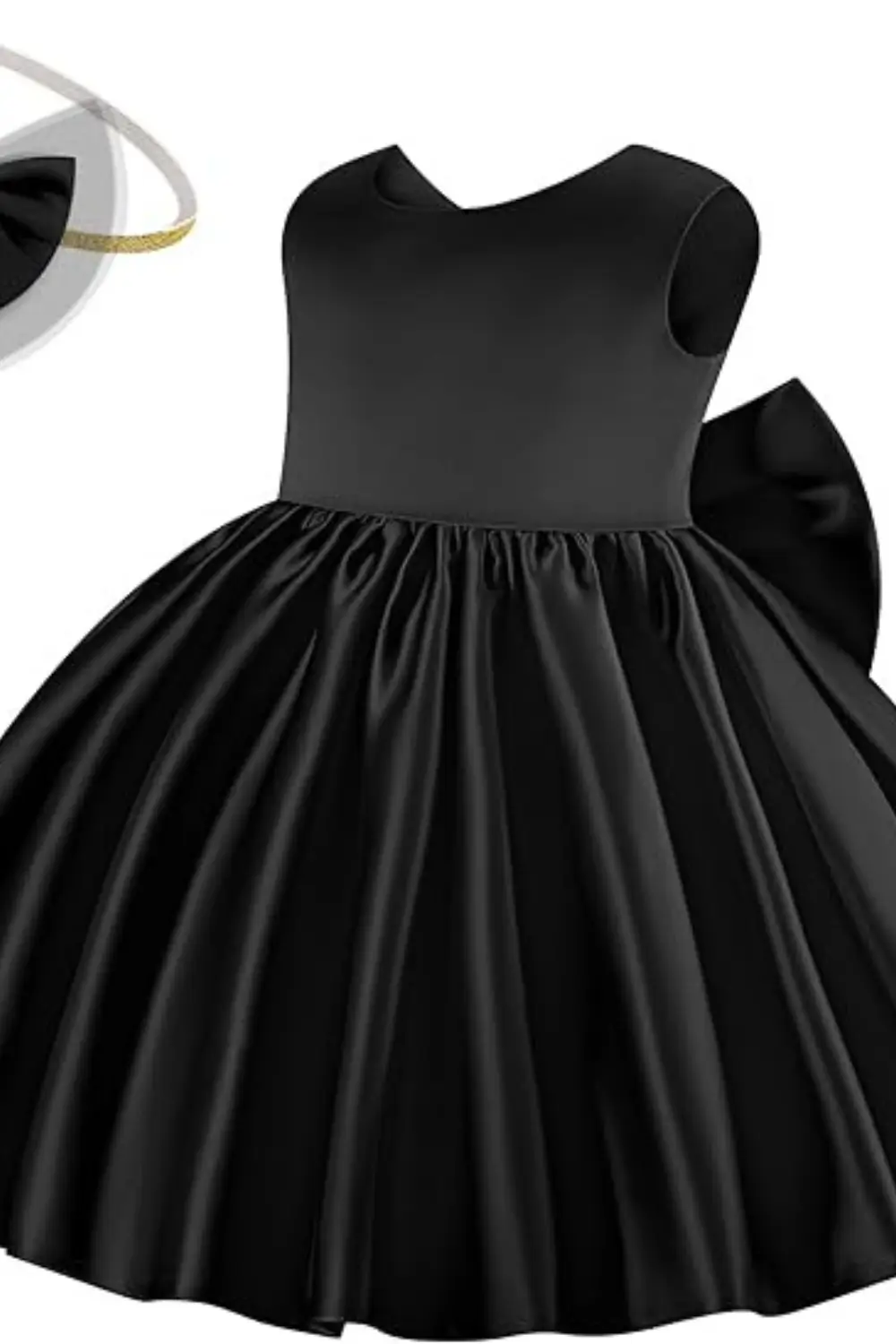balck satin dress