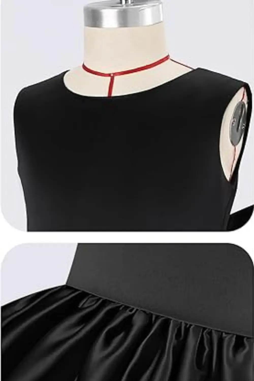 balck satin dress