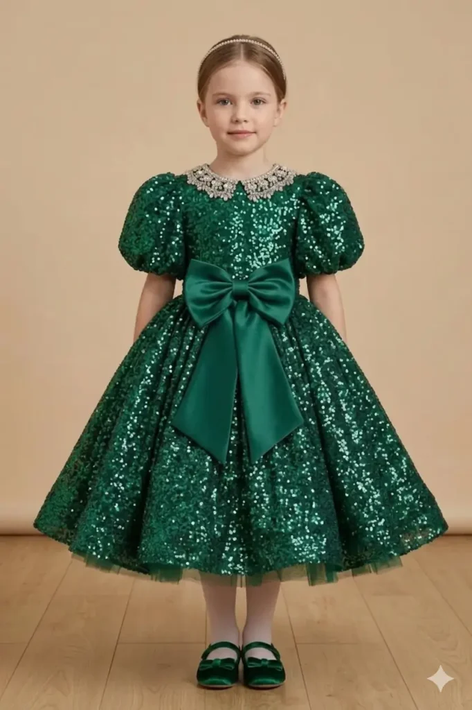 Green Dress Kids