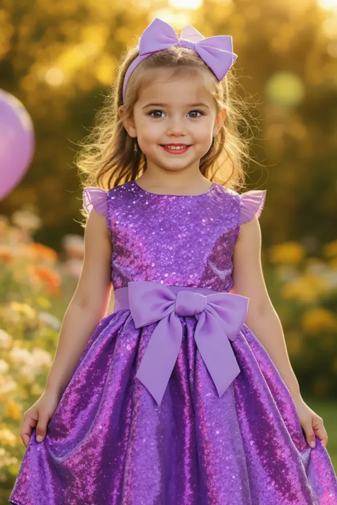 Purple Dress For Kids