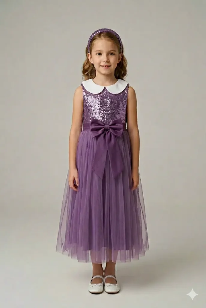 Purple Dress For Kids