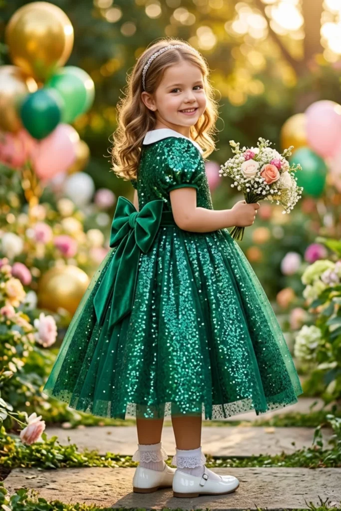 Green Dresses For Kids