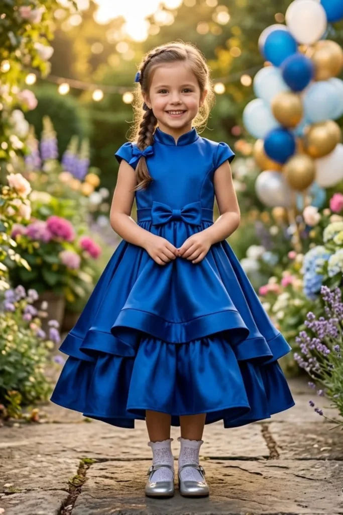 Royal Blue Dress For Kids