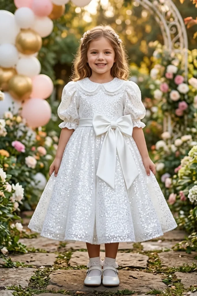 Girls White Dress