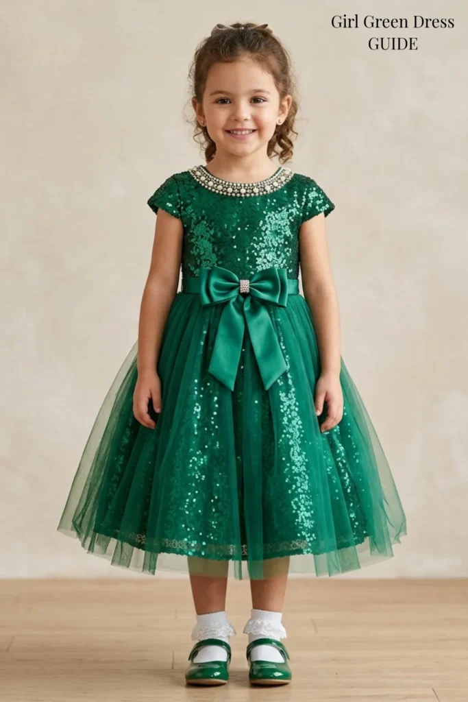Girl Green Dress
