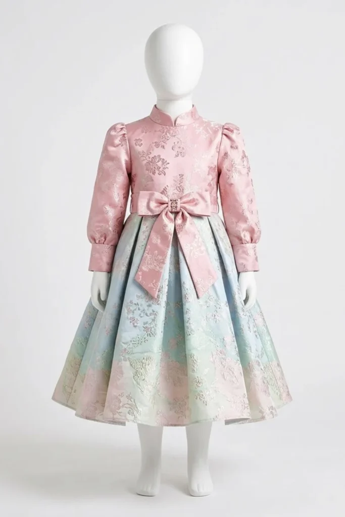 Brocade Gown Style For Kids