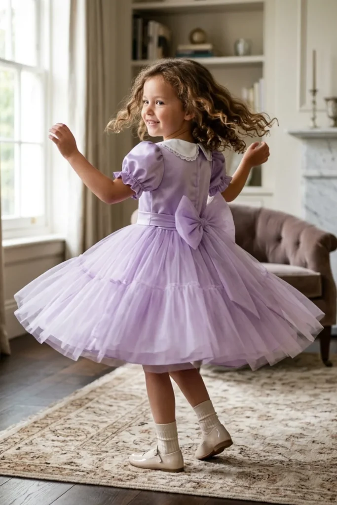 Purple Dress For Kids