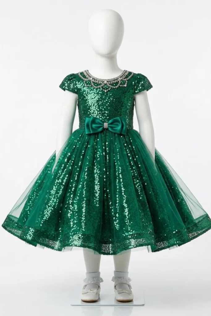 Girl Green Dress