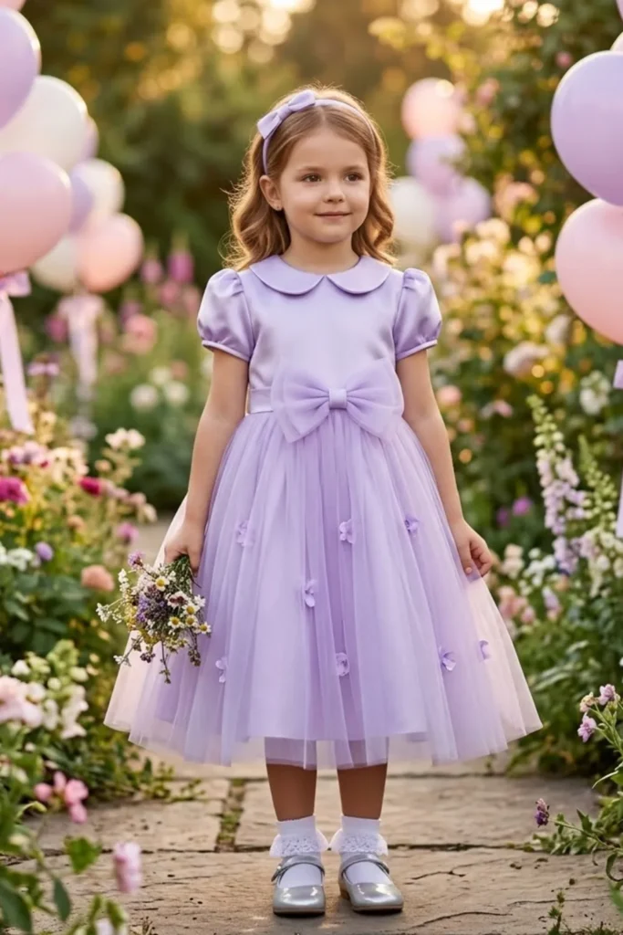 Purple Dress For Kids