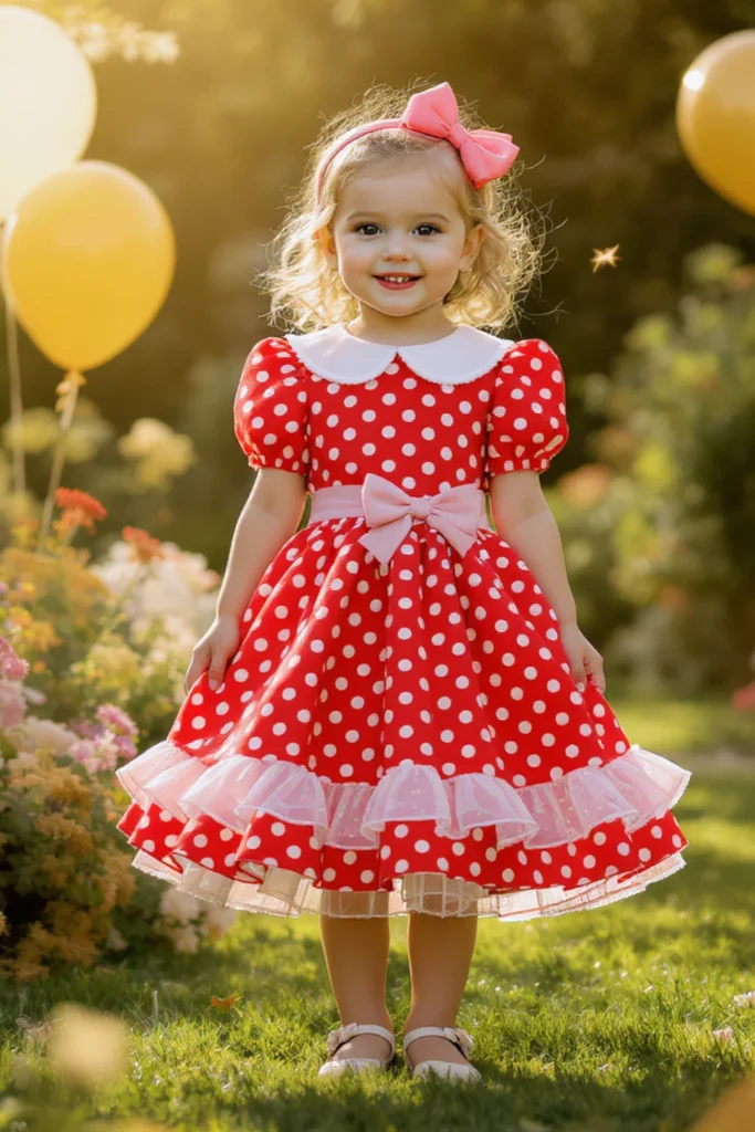 Polka Dot Dress For Kids