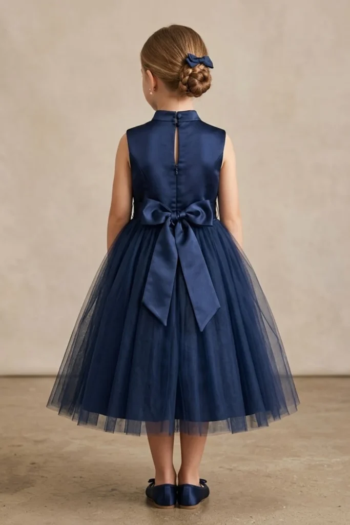 Navy Blue Dress For Kids