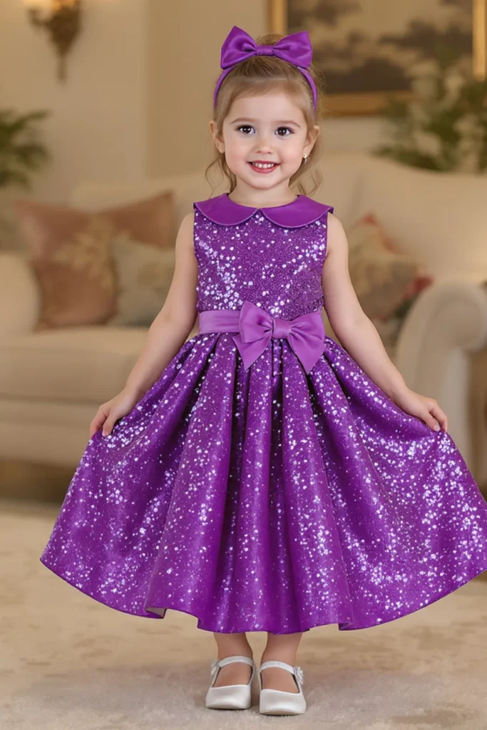 Purple Dress For Kids