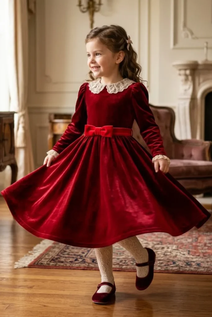 Velvet Dress For Kids