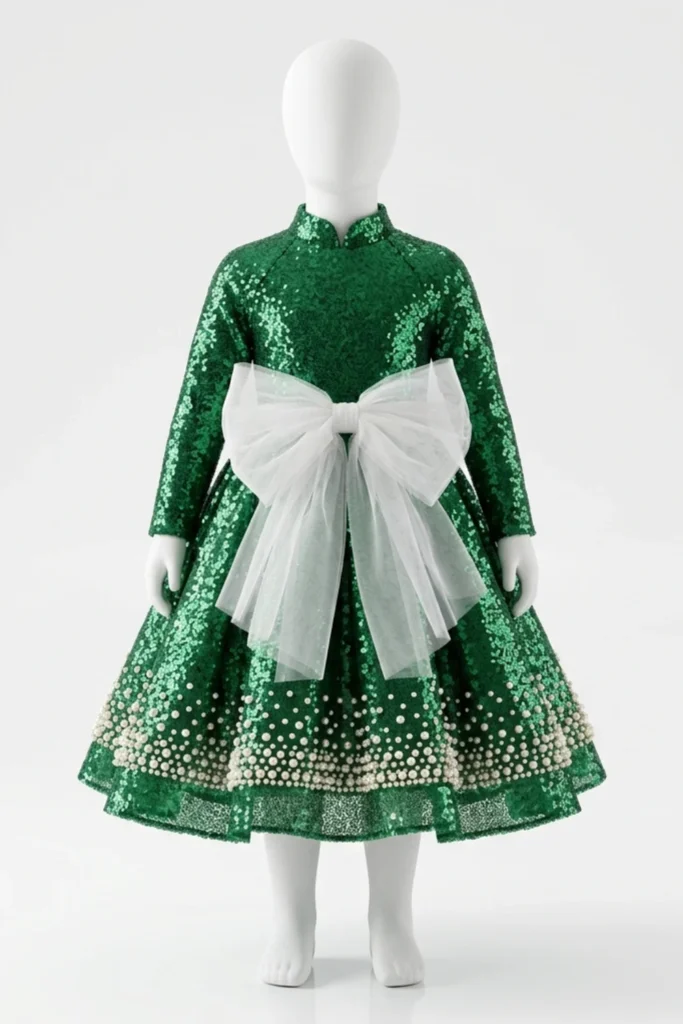 Girl Green Dress
