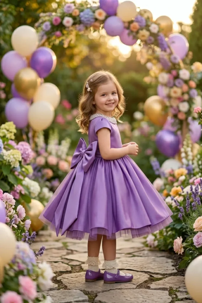 Purple Dresses For Kids