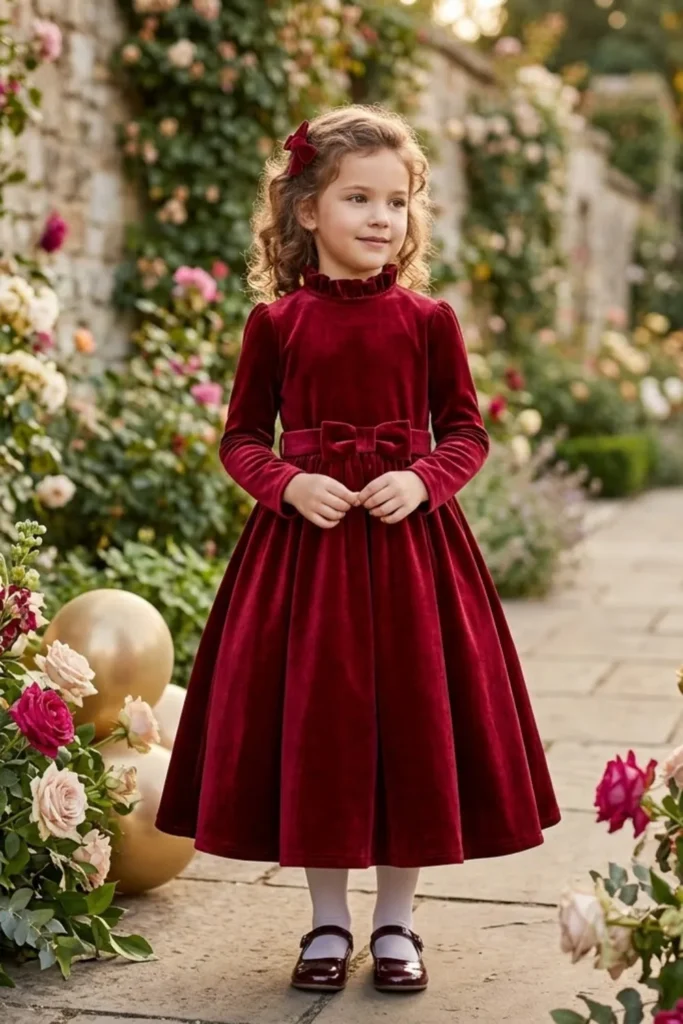 Velvet Dress For Kids