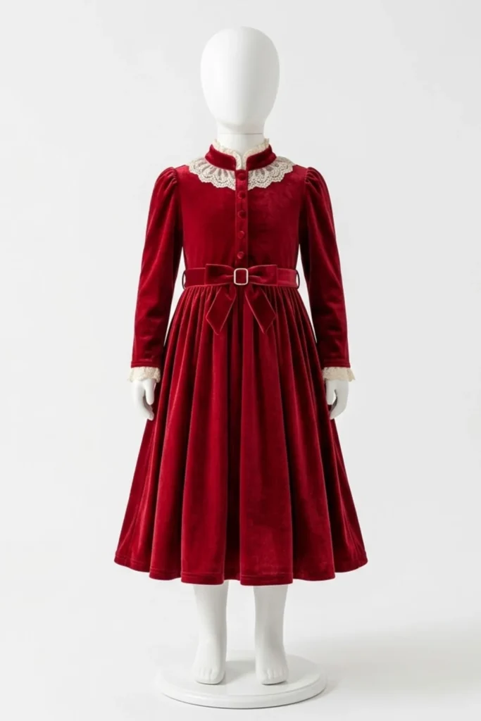 Velvet Dress For Kids