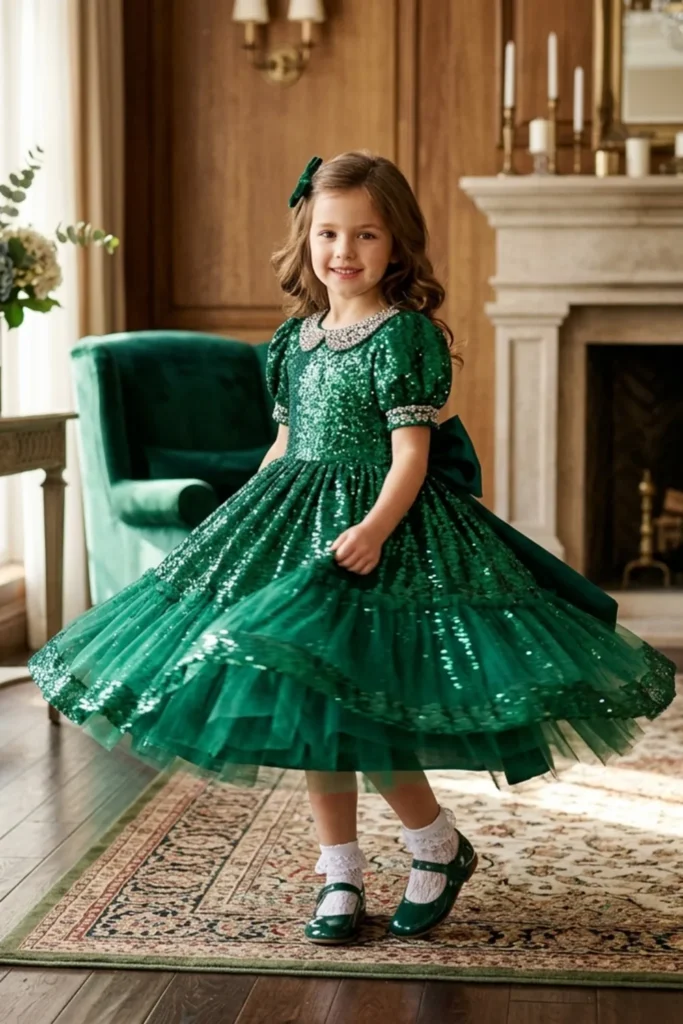 Green Dress Kids