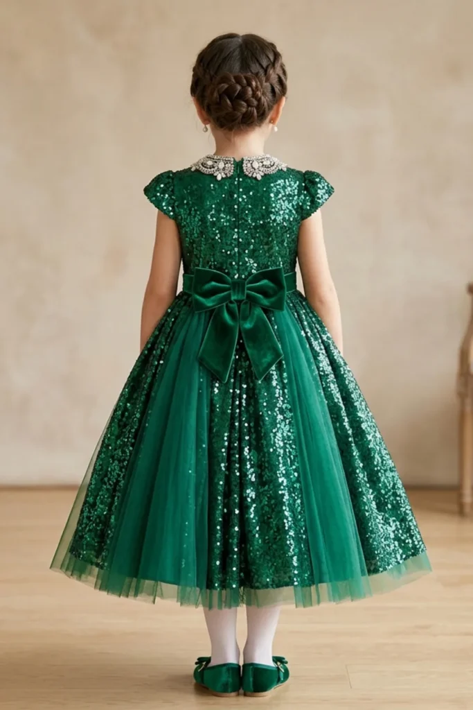 Girl Green Dress